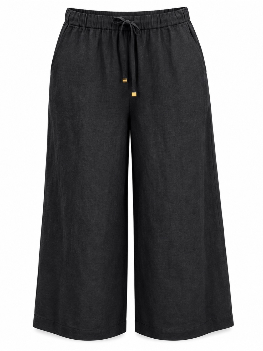 Michael Kors Black Wide Leg Drawstring Pants